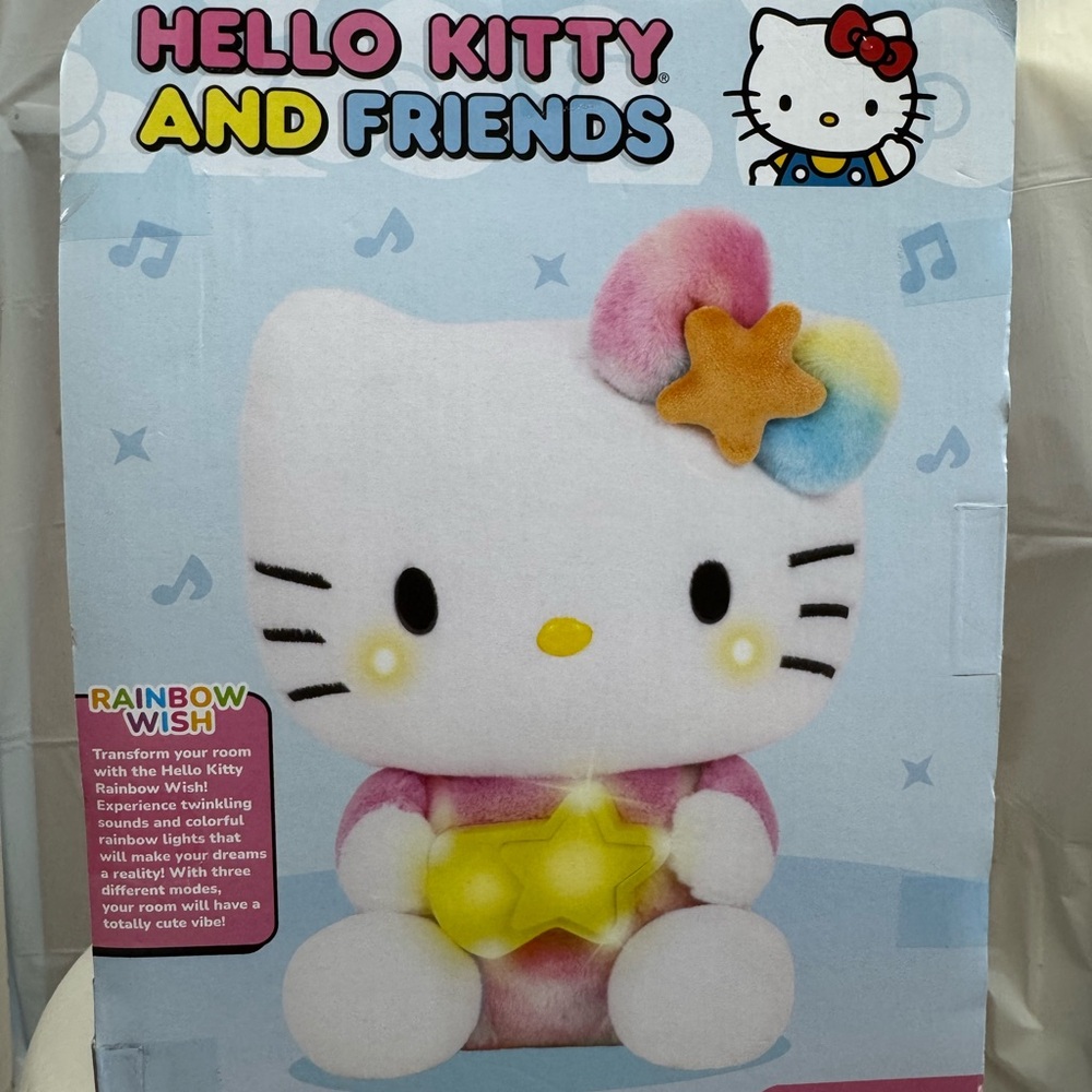 Hello Kitty White and Yellow Stuffed Animal Plush